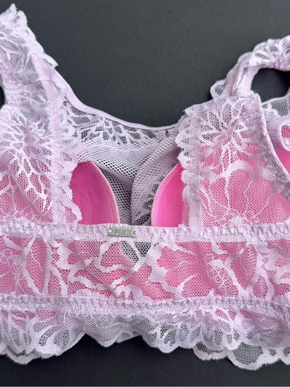 PINK Victoria's Secret Lace Bralette in Light Pink
